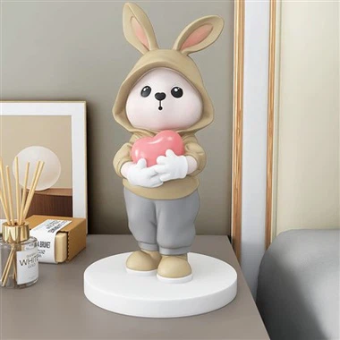 Estátua de coelho de resina